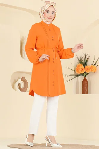 moda selvim Tunic 2874SLK540 Oranj - Thumbnail