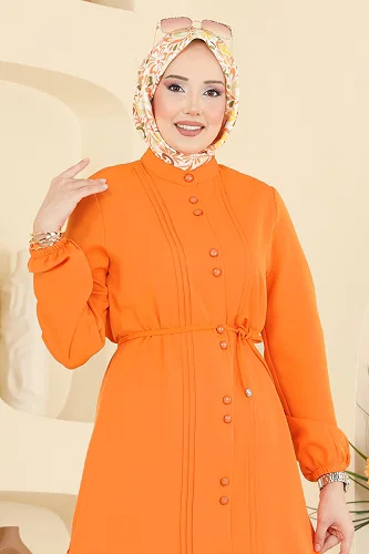 moda selvim Tunic 2874SLK540 Oranj - Thumbnail