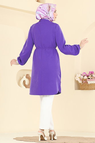 moda selvim Tunic 2874SLK540 Purple - Thumbnail