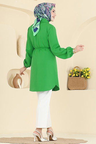moda selvim بلوز أخضر 2875SLK540 - Thumbnail