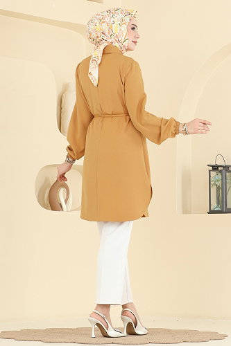 moda selvim Tunic 2875SLK540 Mustard - Thumbnail