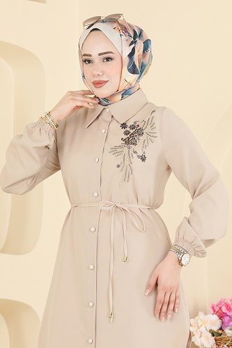 moda selvim بلوز بيج 2875SLK540 - Thumbnail