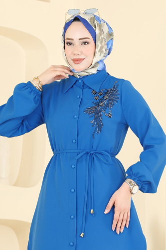 moda selvim Tunic 2875SLK540 Turquoise - Thumbnail