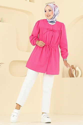moda selvim Tunic 287ASN888 Fuchsia - Thumbnail