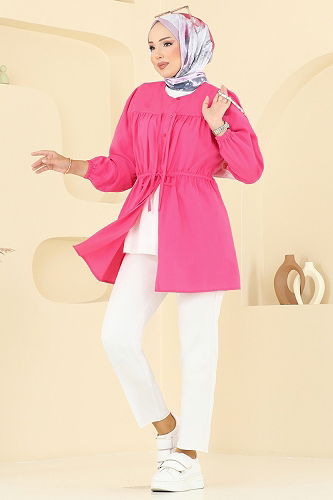 moda selvim بلوز فوشي 287ASN888 - Thumbnail