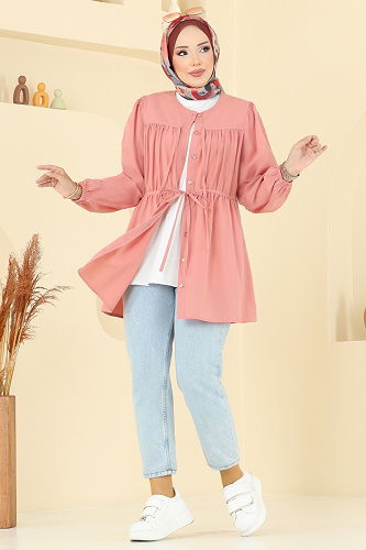 moda selvim بلوز تفاحي 287ASN888 - Thumbnail