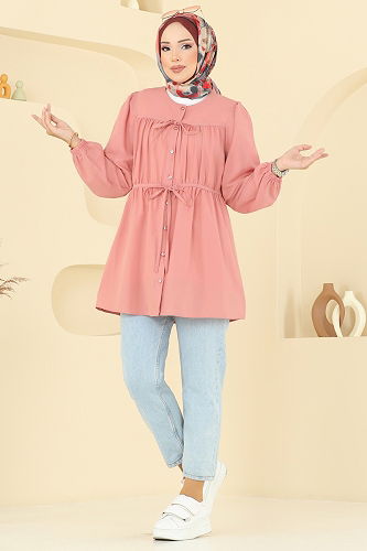 moda selvim بلوز تفاحي 287ASN888 - Thumbnail