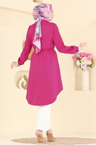 moda selvim Tunic 2890SLK540 Fuchsia - Thumbnail