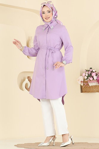 moda selvim بلوز ليلكي 2890SLK540 - Thumbnail