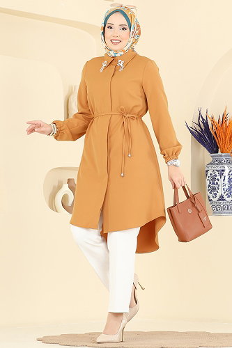 moda selvim Tunic 2890SLK540 Mustard - Thumbnail