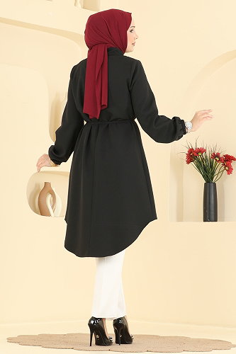 moda selvim بلوز أسود 2894SLK540 - Thumbnail