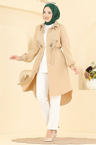 moda selvim بلوز كريمي 2894SLK540 - Thumbnail