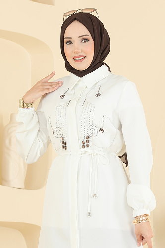 moda selvim بلوز سكري 2894SLK540 - Thumbnail