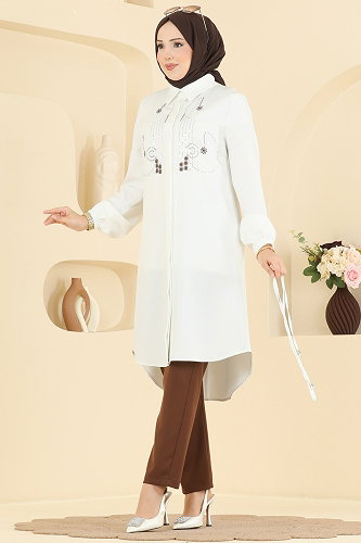 moda selvim بلوز سكري 2894SLK540 - Thumbnail