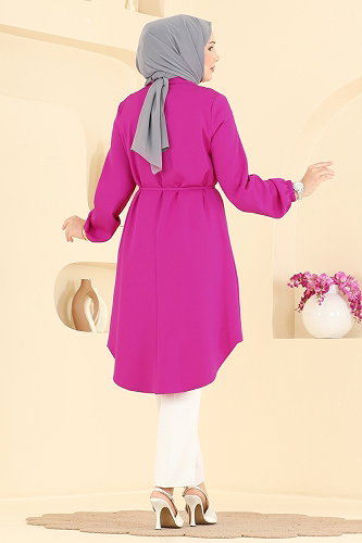 moda selvim Tunic 2894SLK540 Fuchsia - Thumbnail