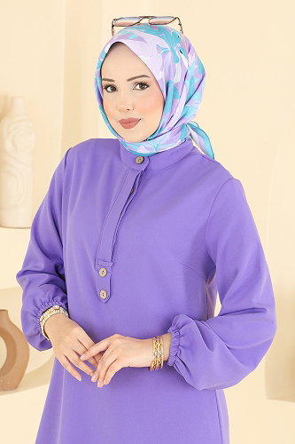 moda selvim Tunic 2895SLK540 Lilac - Thumbnail