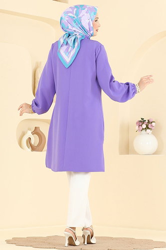 moda selvim Tunic 2895SLK540 Lilac - Thumbnail