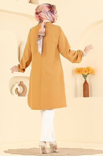 moda selvim Tunic 2895SLK540 Mustard - Thumbnail