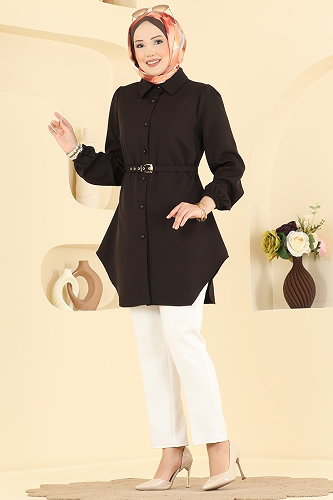 moda selvim Tunic 2902SLK540 Bitter Brown - Thumbnail