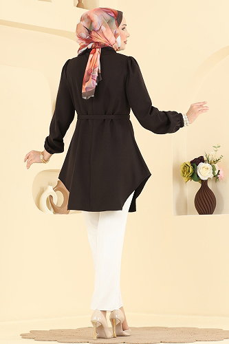 moda selvim Tunic 2902SLK540 Bitter Brown - Thumbnail