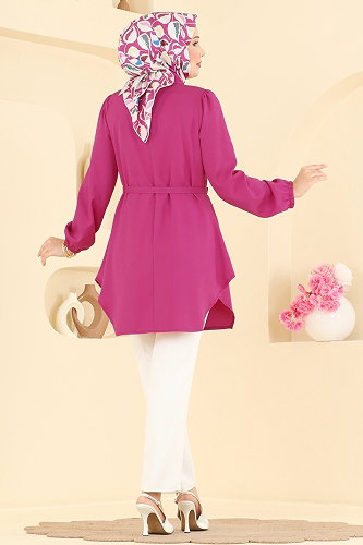 moda selvim Tunic 2902SLK540 Fuchsia - Thumbnail
