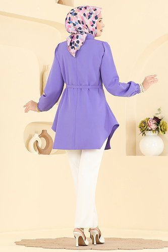 moda selvim Tunic 2902SLK540 Lilac - Thumbnail