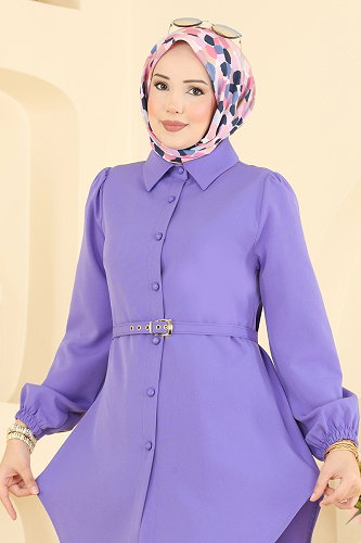 moda selvim بلوز ليلكي 2902SLK540 - Thumbnail