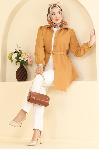 moda selvim Tunic 2902SLK540 Mustard - Thumbnail