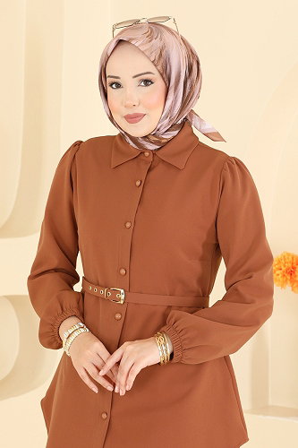 moda selvim Tunic 2902SLK540 Tan - Thumbnail