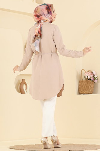 moda selvim بلوز بيج 2903SLK540 - Thumbnail