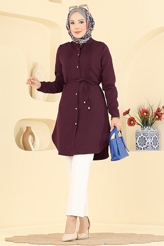 moda selvim Tunic 2903SLK540 Damson - Thumbnail