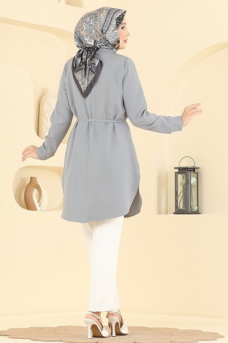 moda selvim Tunic 2903SLK540 Gray - Thumbnail