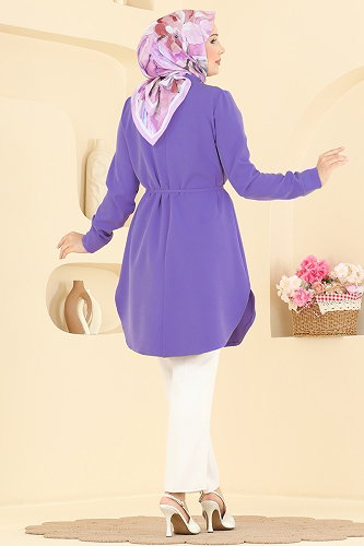 moda selvim بلوز ليلكي 2903SLK540 - Thumbnail