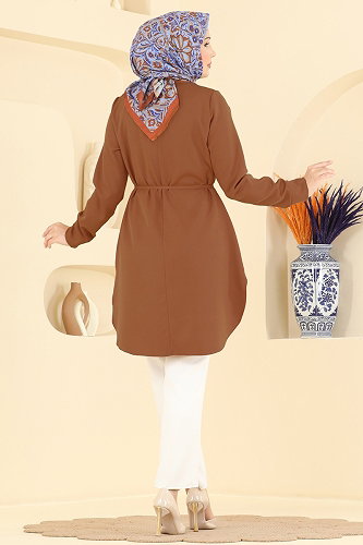moda selvim بلوز عسلي 2903SLK540 - Thumbnail