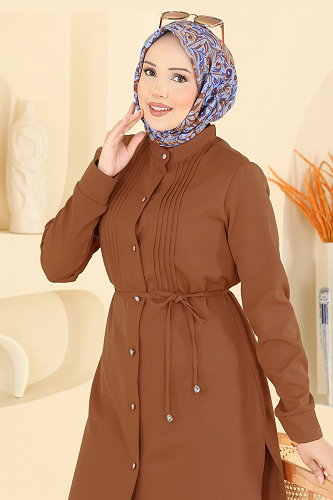 moda selvim بلوز عسلي 2903SLK540 - Thumbnail