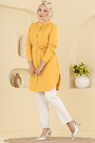 moda selvim Tunic 2903SLK540 Yellow - Thumbnail