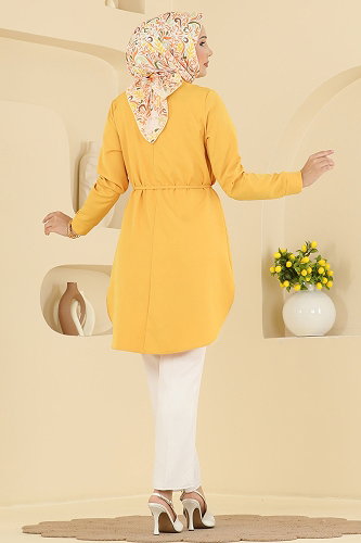 moda selvim Tunic 2903SLK540 Yellow - Thumbnail