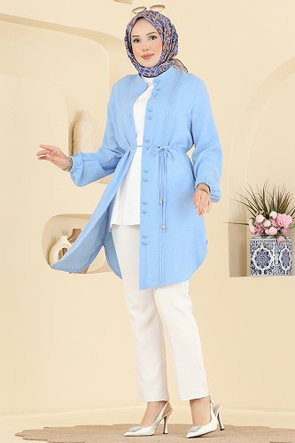 moda selvim Tunic 2910SLK540 Baby Blue - Thumbnail