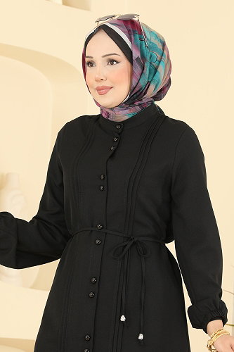 moda selvim Tunic 2910SLK540 Black - Thumbnail
