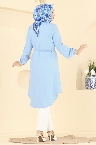 moda selvim Tunic 2922SLK540 Baby Blue - Thumbnail