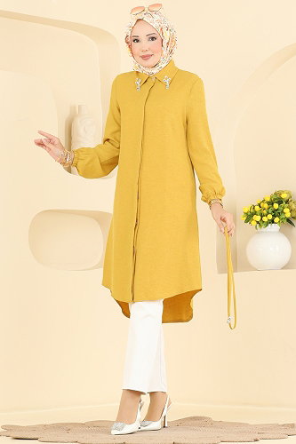 moda selvim Tunic 2922SLK540 Mustard - Thumbnail