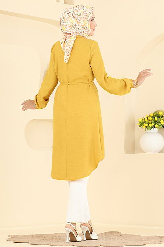 moda selvim بلوز خردلي 2922SLK540 - Thumbnail