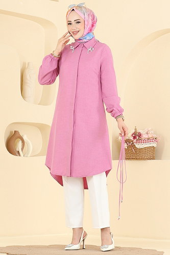 moda selvim Tunic 2922SLK540 Pink - Thumbnail