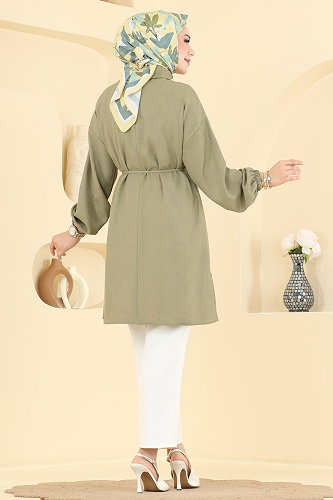 moda selvim Tunic 2924SLK540 Almond Green - Thumbnail