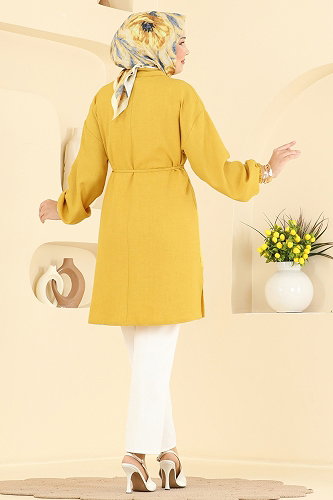 moda selvim Tunic 2924SLK540 Mustard - Thumbnail