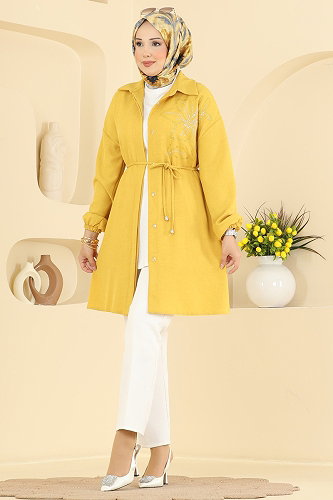 moda selvim بلوز خردلي 2924SLK540 - Thumbnail