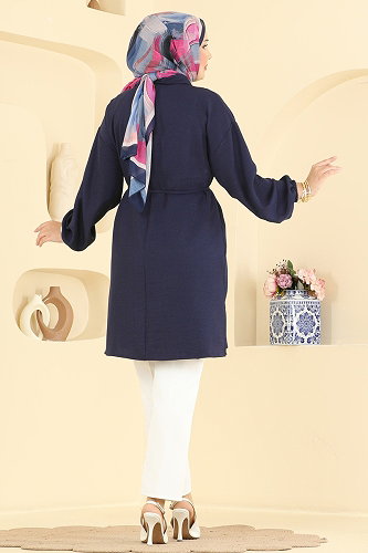 moda selvim بلوز كحلي 2924SLK540 - Thumbnail