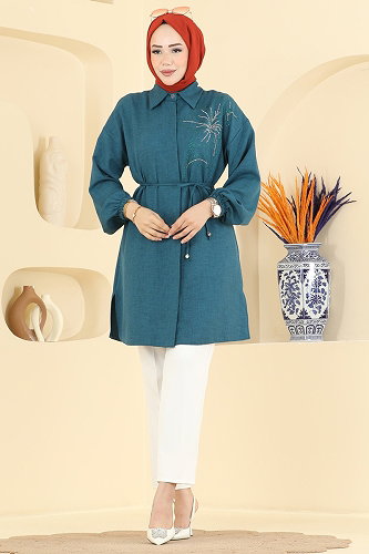 moda selvim Tunic 2924SLK540 Petroleum - Thumbnail