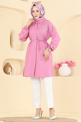moda selvim Tunic 2924SLK540 Pink - Thumbnail