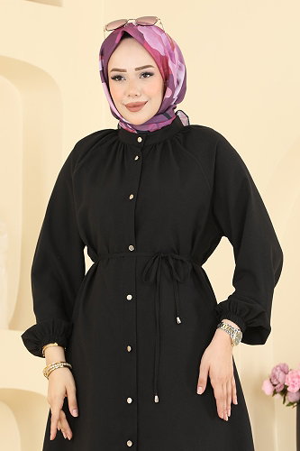 moda selvim بلوز أسود 2932SLK540 - Thumbnail